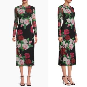 NWT Jade Johnny Was Lolia Mesh Floral Midi Dress Sz XS
